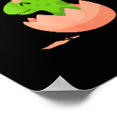 Pregosaurus Preggo Saurus Pregnant Women Dino Love Poster (Ecke)