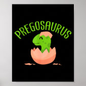 Pregosaurus Preggo Saurus Pregnant Women Dino Love Poster (Vorne)