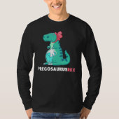 Pregosaurus Rex Dinosaurier Schwangerschaftsankünd T-Shirt (Vorderseite)
