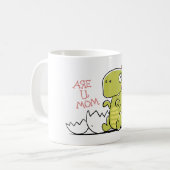 Pregosaurus Schwangerschaftsankündigung Kaffeetasse (Vorderseite Links)