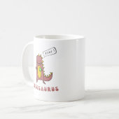 Pregosaurus Tasse, Geschenk für bald Mama Kaffeetasse (Vorderseite Links)