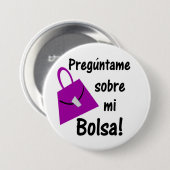 Preguntame Sobre MI Bolsa Knopf Button (Vorne & Hinten)