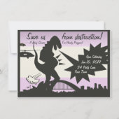 Pregzilla Babyparty Einladung (Rückseite)