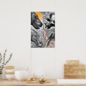 Prehistoric Portraits Poster - Black and White (Küche)