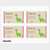 Prehistorisch Dinosaur Vielen Dank Rechteckiger Aufkleber (Blatt)