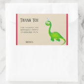 Prehistorisch Dinosaur Vielen Dank Rechteckiger Aufkleber (Tasche)