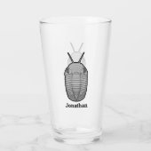 Prehistorisches Trilobit Glas (Rückseite)