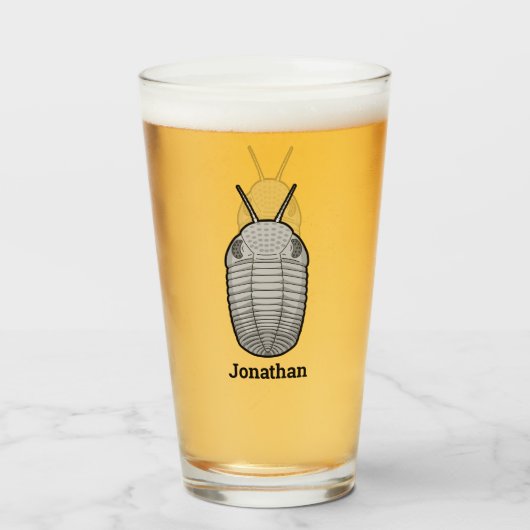 Prehistorisches Trilobit Glas (Vorne (Gefüllt))