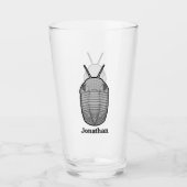 Prehistorisches Trilobit Glas (Vorderseite)