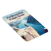 Preikestolen Kanzelfelsen Norwegen Magnet (Rechte Seite)