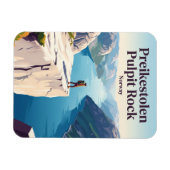Preikestolen Kanzelfelsen Norwegen Magnet (Horizontal)