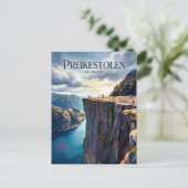 Preikestolen Norwegen Postkarte (Stehend Vorderseite)