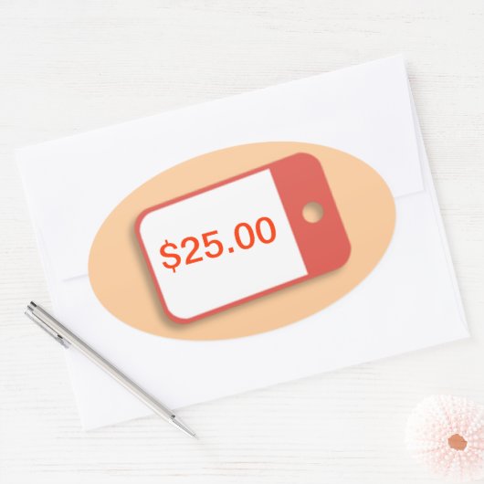 Preis-Aufkleber Ovaler Aufkleber (Umschlag)