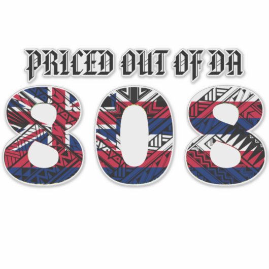 PREIS AUS DA 808 HI FLAG AUFKLEBER (Vorderseite)