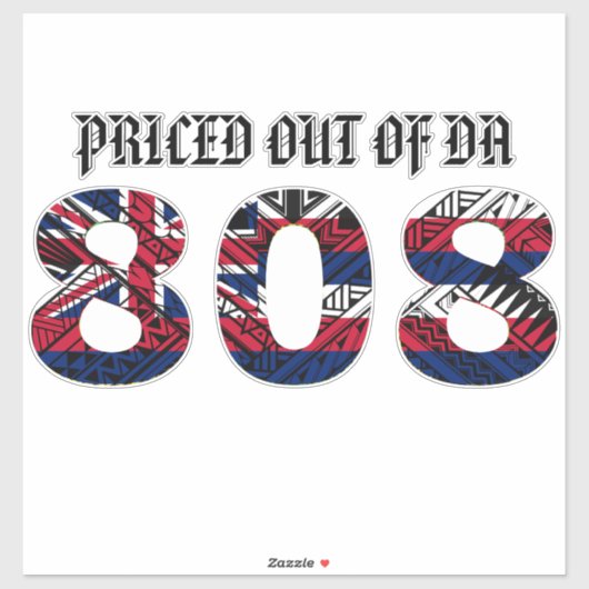 PREIS AUS DA 808 HI FLAG AUFKLEBER (Blatt)