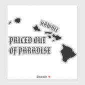 PREIS AUS PARADISE Hawaii Islands BLK Aufkleber (Blatt)