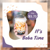 Preis Boba Milk Bubble Tee anpassen Fensteraufkleber (Blatt 2)
