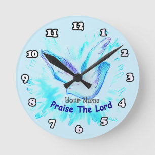 Preis den Herrn christliche Uhr 