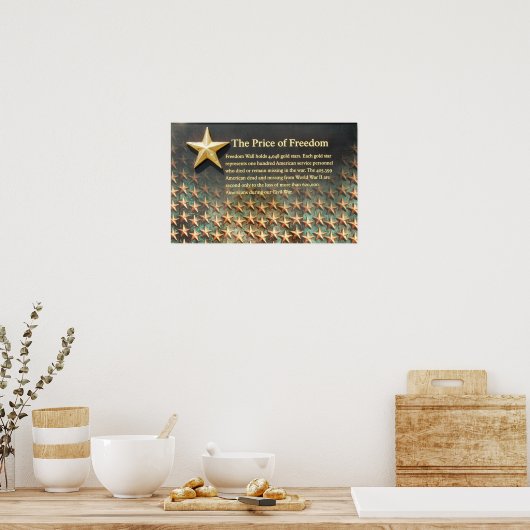 "Preis der Freiheit" Poster des Zweiten Weltkriegs (Küche)