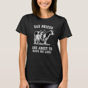 Preis des Gasrindes mit Sattelwitz Inflationsmeme T-Shirt