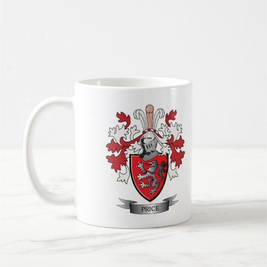 Preis-Familienwappen-Wappen Kaffeetasse (Links)