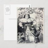 Preis Fettleibige Dame Postkarte (Vorne/Hinten)