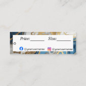 Preis für blaues Gold und weißes Marmor Mini Visitenkarte (Rückseite)