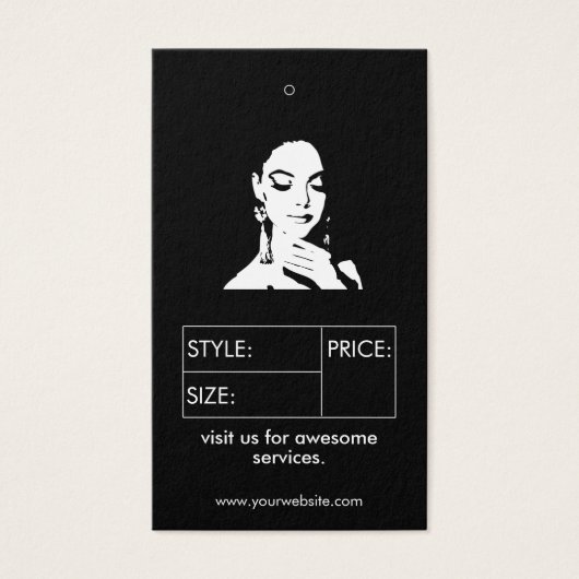 Preis für das Bekleidungslabel für die Größe des U (Vorderseite)