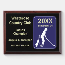 Preis für das Golfer 🏌️ Turnier: Frauen Awardplakette