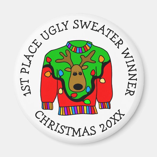 Preis für den 1. Platz Gewinner des Ugly Sweater W Magnet (Vorne)