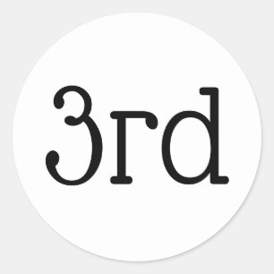 Preis für den 3. Platz Runder Aufkleber