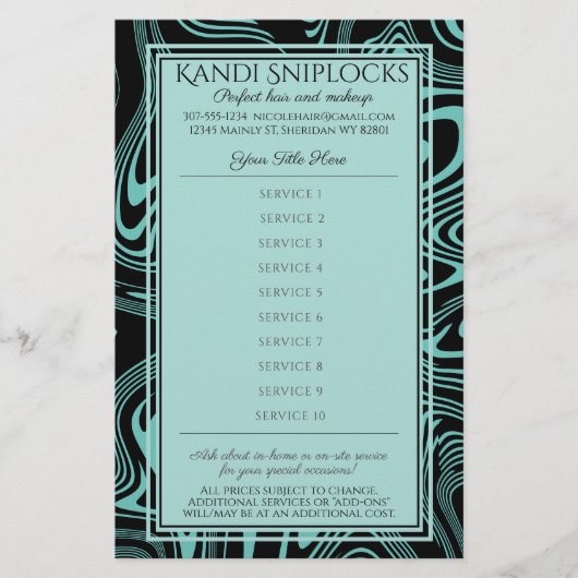 Preis für den Künstler der Nagel-Haarstylist Flyer (Vorne)