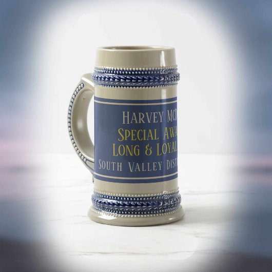 Preis für den langen Dienst des Rates Bierglas