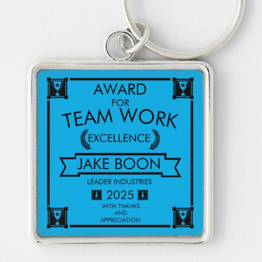Preis für die Arbeit des Unternehmensteams Schlüsselanhänger (Vorne)