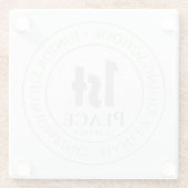 Preis für die Trophäe der Reitschule beim Showjump Glasuntersetzer (Rückseite)