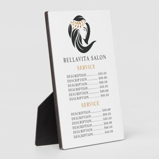 Preis für einfache Black Gold Hair Salon Logos Fotoplatte (Seite)