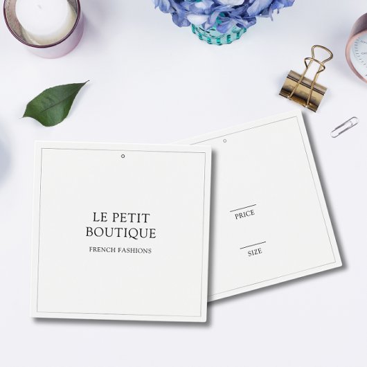 Preis für einfache Kleidung Square Swing-Tag