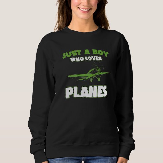 Preis für Flugzeug von Jungs Sweatshirt (Vorderseite)