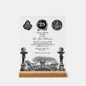 Preis für Freemason Years Services Acrylschild (Vorderseite)