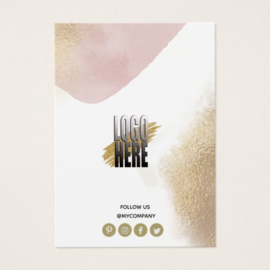 Preis für Kleidung für Chic Rose Gold-Logo (Vorderseite)