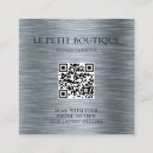Preis für moderne graue US-Kleidungsgröße Quadratische Visitenkarte (Vorderseite)