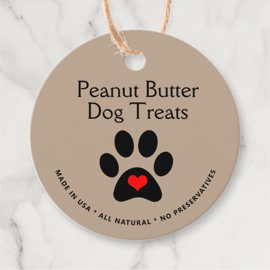 Preis für natürliche Gourmet-Leckerei Geschenkanhänger (Vorderseite)