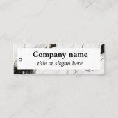 Preis für Schwarz-Weiß-Marmor Mini Visitenkarte (Vorderseite)