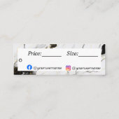 Preis für Schwarz-Weiß-Marmor Mini Visitenkarte (Rückseite)