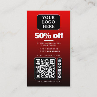 Preis für Social Media-Produkte Tag/Verkaufskarte Visitenkarte