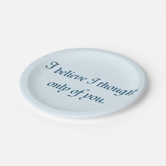 Preis für Stolz und Vorurteile Pappteller (Schrägansicht)