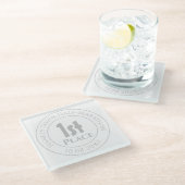 Preis für Trophäe auf dem Marathon Glasuntersetzer (Schrägansicht)