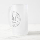 Preis für Trophäe Mattglas Bierglas (Vorderseite Links)