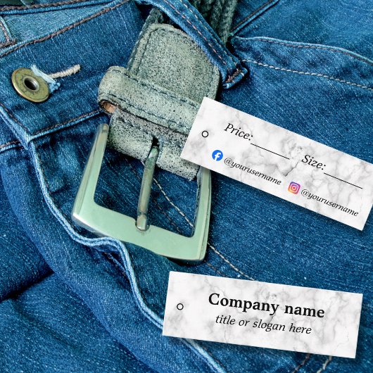 Preis für weißes Marmor Mini Visitenkarte