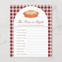 Preis ist die richtige Süsse Pie Baby Showspiel